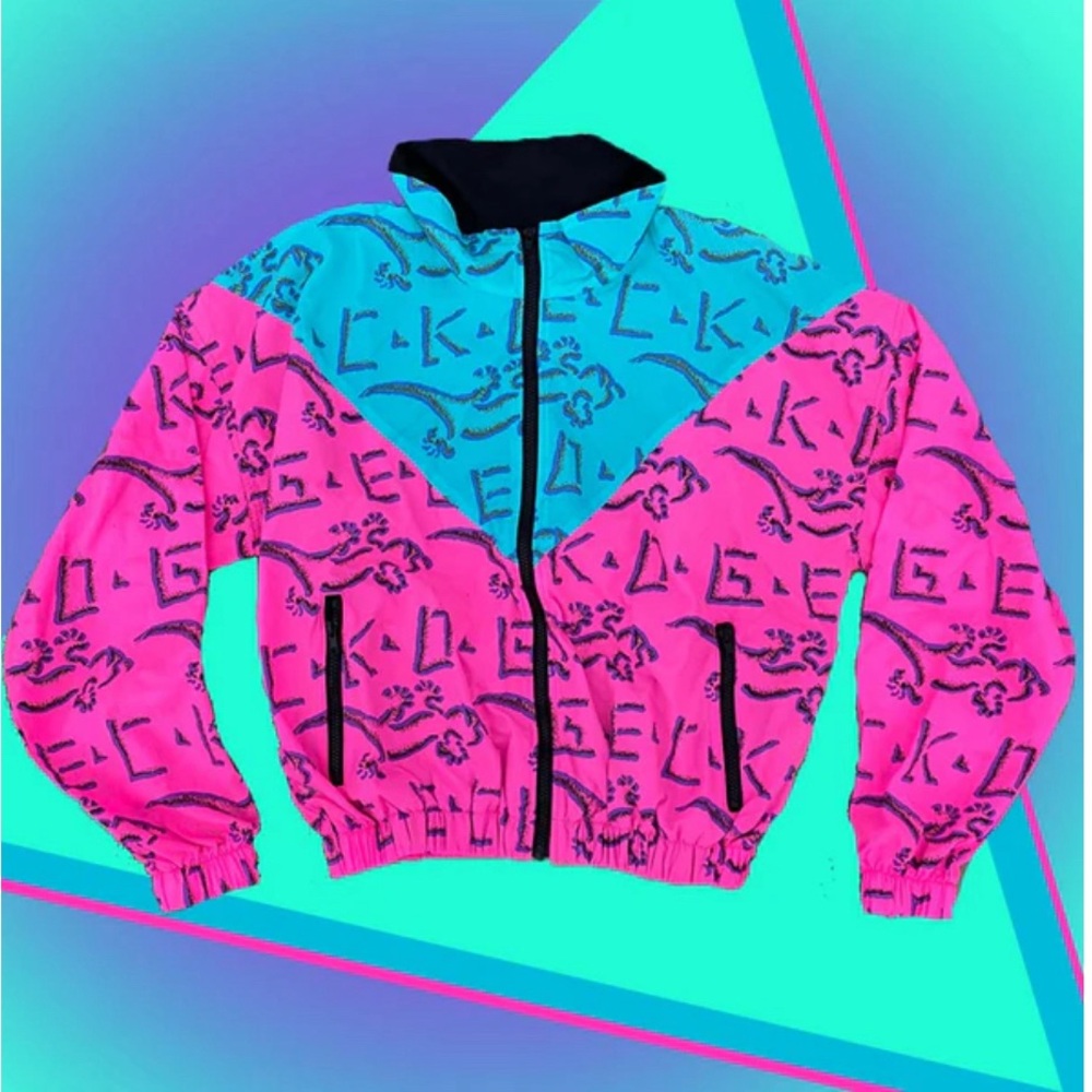 BRAND NEW Gecko 80s/90s Color Block Windbreaker